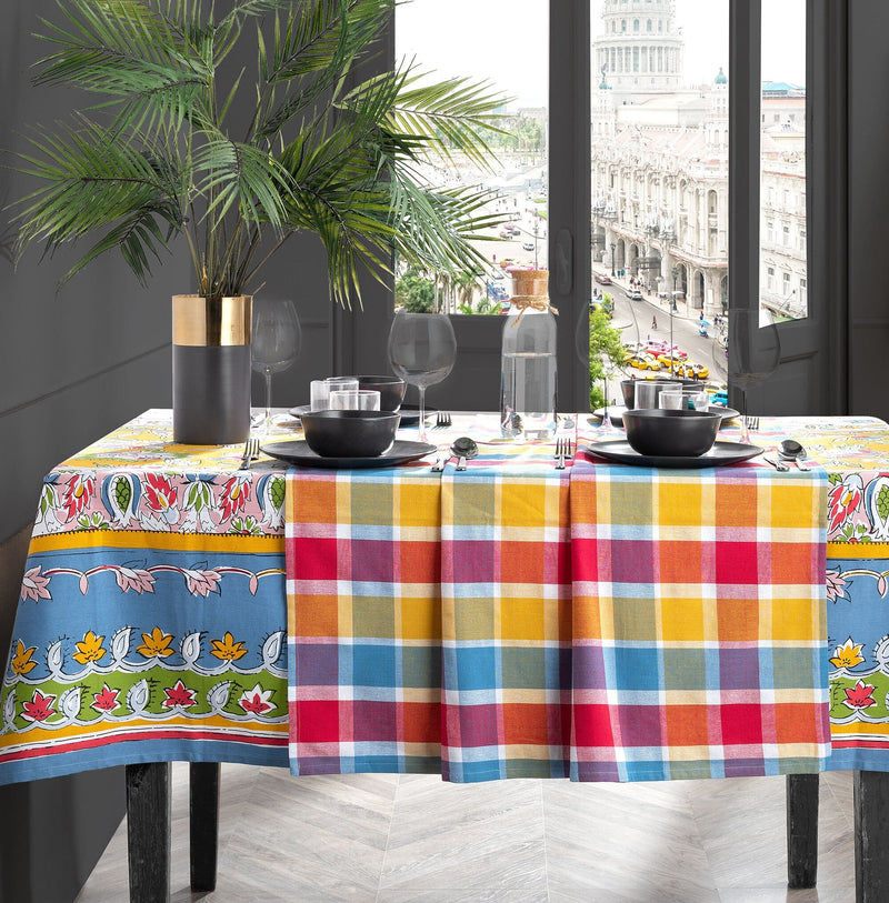 Tovaglia Cuba 140x180 cm Check Green - Amo La Casa Shop