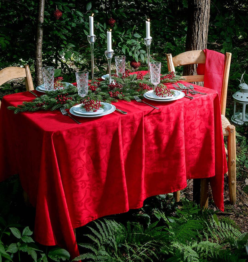 Tovaglia Jacquard 140X180 Ornamental Jaq Rosso - Amo La Casa Shop