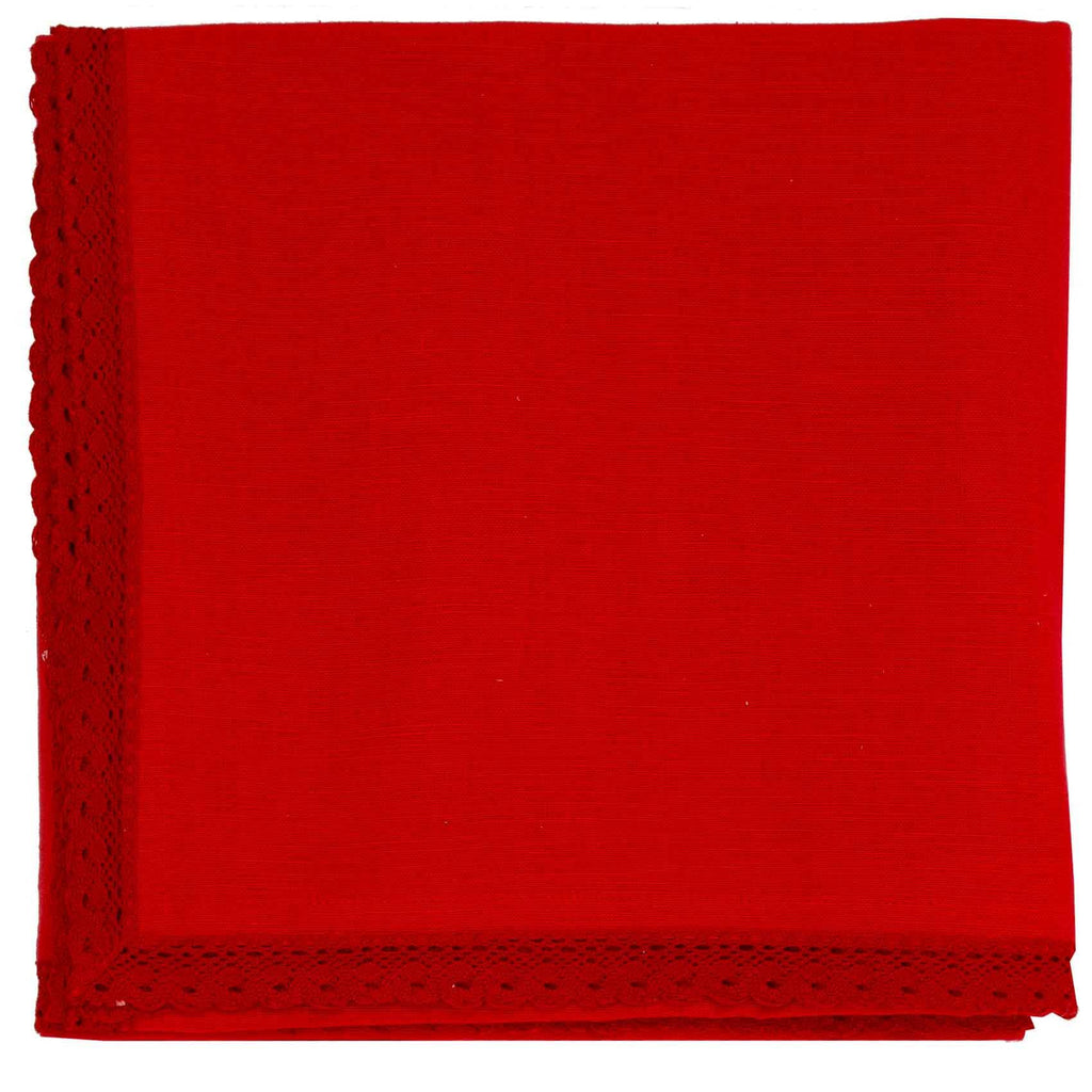 Tovaglia Macrame 140X180 Lace Rosso - Amo La Casa Shop