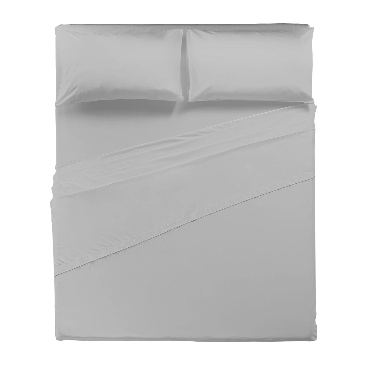 Completo Letto Matrimoniale in Microfibra Softy Yarn - Tinta Unita Grey - Amo La Casa Shop