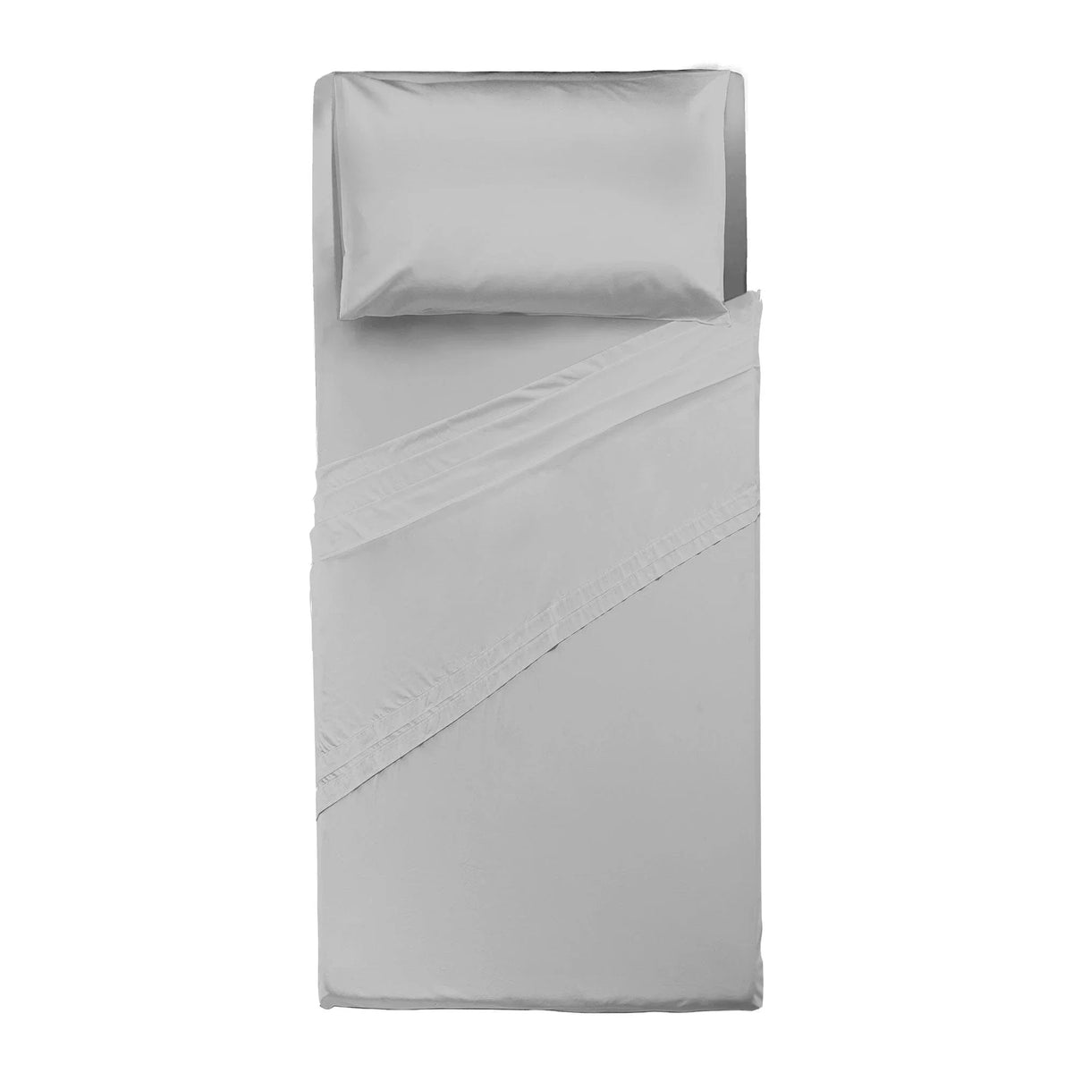 Completo Letto Singolo in Microfibra Softy Yarn - Tinta Unita Grigio - Amo La Casa Shop
