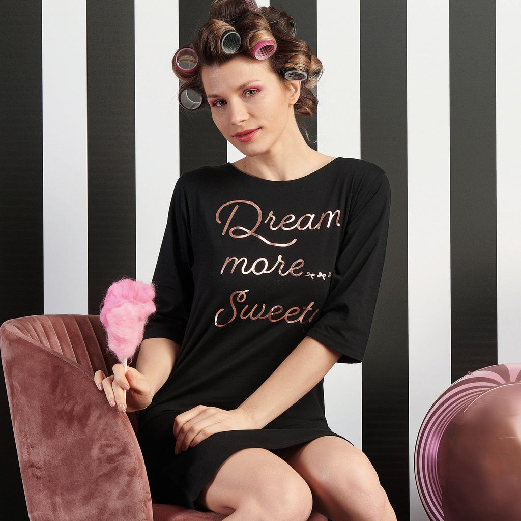 Camicia da notte Giselle Black - Amo La Casa Shop