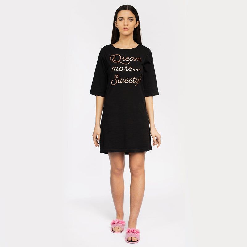 Camicia da notte Giselle Black - Amo La Casa Shop