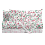 Completo Letto Flanella Top Singolo Lucine Rosso - Amo La Casa Shop