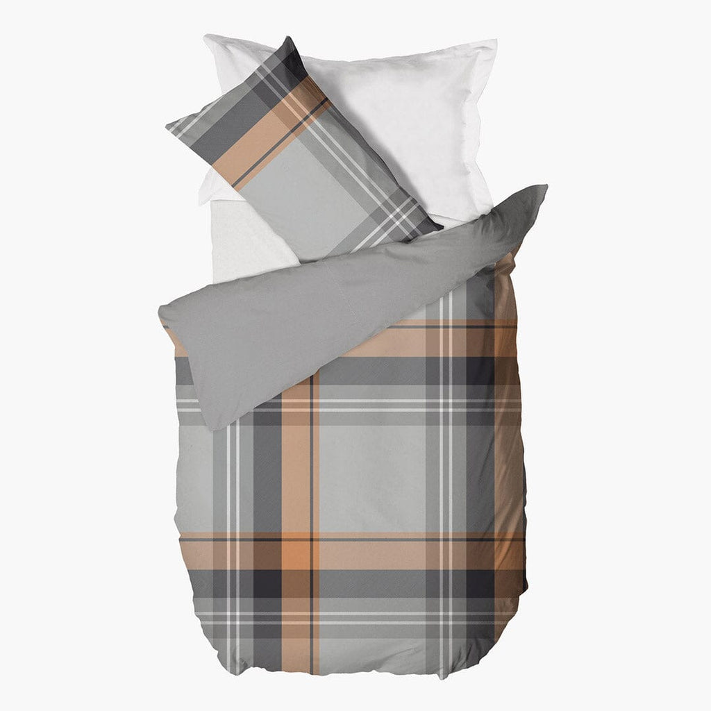 LUXURY COLLECTION DI MAESTRO Parure Copripiumino Piazza e Mezza Marvin Grey - Amo La Casa Shop